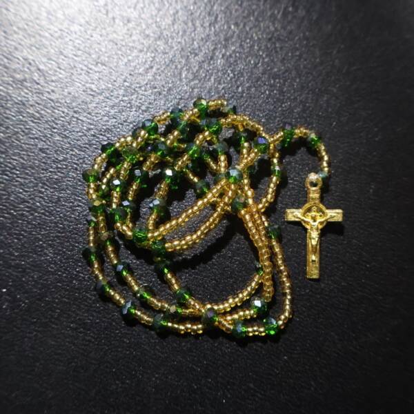 Green and Gold Rosary