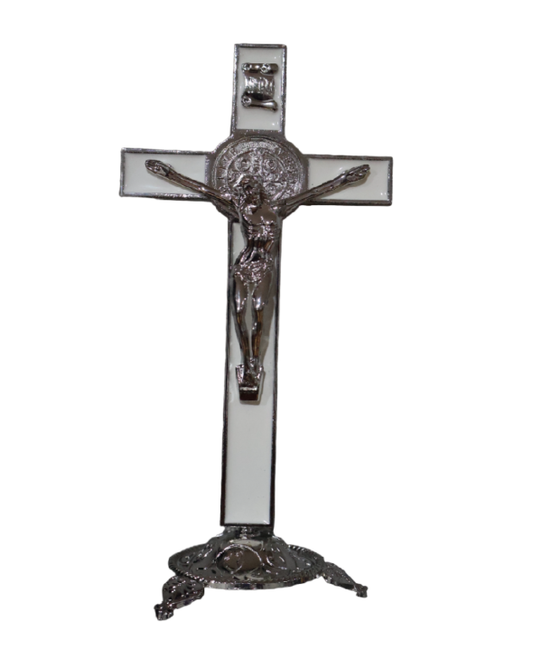 White & Silver Crucifix