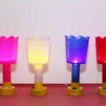 Altar candle Globe with LED / Procession Lamp [Pair]